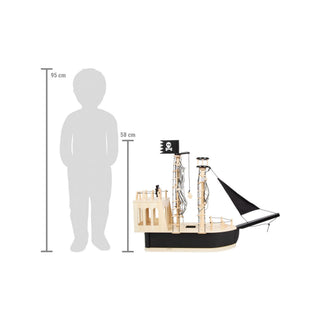 small foot | Piratenschiff aus Holz mit Zubehör für Puppen - Racher