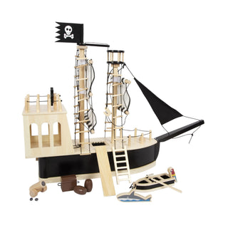 small foot | Piratenschiff aus Holz mit Zubehör für Puppen - Racher