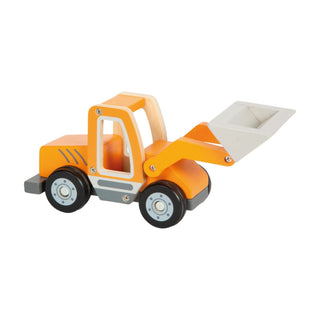 small foot | Radlader mit beweglicher Schaufel Bagger aus Holz - Racher