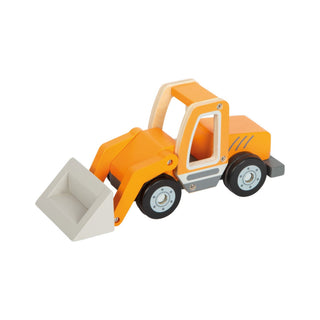 small foot | Radlader mit beweglicher Schaufel Bagger aus Holz - Racher
