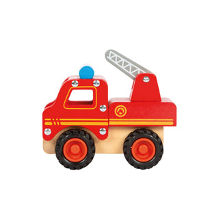 small foot | Feuerwehrfahrzeug aus Holz mit beweglicher Leiter