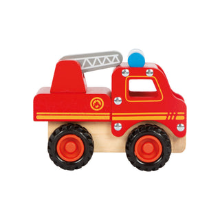 small foot | Feuerwehrfahrzeug aus Holz mit beweglicher Leiter