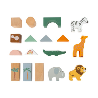 small foot | Holzbausteine Safari 50-teiliges Set für Kinder
