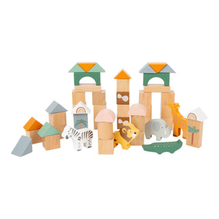 small foot | Holzbausteine Safari 50-teiliges Set für Kinder