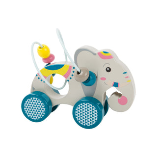 small foot | Schiebetier Elefant Jungle mit Motorikschleife aus Holz