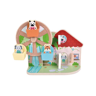 small foot | Motorikspielzeug Riesenrad Jungle Friends Holzspiel