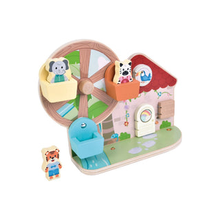 small foot | Motorikspielzeug Riesenrad Jungle Friends Holzspiel