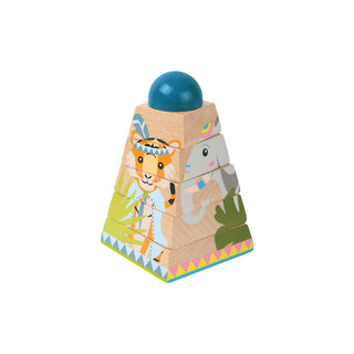 small foot | Stapelturm Jungle Motorikspiel mit Wildtieren
