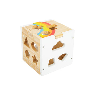 small foot | Steckwürfel Regenbogen Motorikspielzeug aus Holz