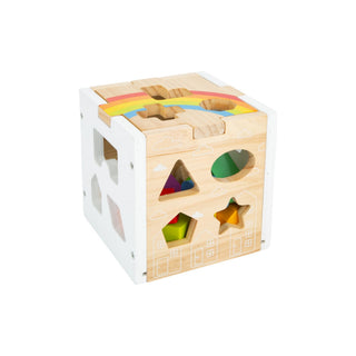 small foot | Steckwürfel Regenbogen Motorikspielzeug aus Holz