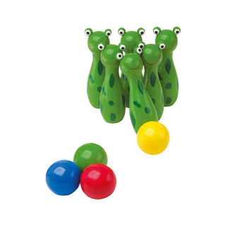 small foot | Kegelspiel Frosch aus Holz für Kinder