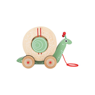 small foot | Nachzieh-Stecktier Schnecke aus Holz Motorikspielzeug