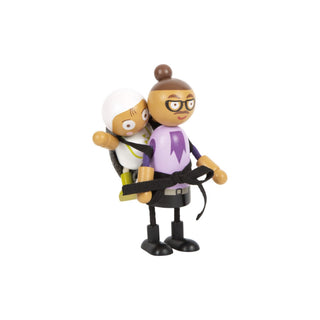 small foot | Biegepuppen-Familie mit Baby Patchworkfamily 8 Holzfiguren