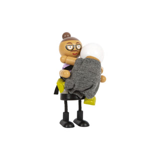 small foot | Biegepuppen-Familie mit Baby Patchworkfamily 8 Holzfiguren