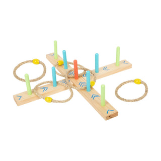 small foot | Ringwurfspiel Active aus Holz mit geflochtenen Ringen