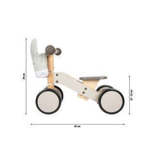 small foot | Rutschfahrrad Esel aus Holz mit Lenkertasche Rutschfahrrad