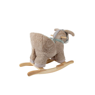 small foot | Schaukeltier Esel mit Sitz kuscheliger schaukelnder Esel aus Plüsch und Holz