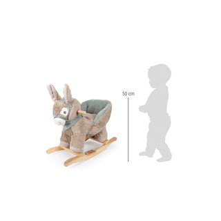 small foot | Schaukeltier Esel mit Sitz kuscheliger schaukelnder Esel aus Plüsch und Holz
