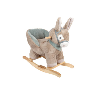 small foot | Schaukeltier Esel mit Sitz kuscheliger schaukelnder Esel aus Plüsch und Holz