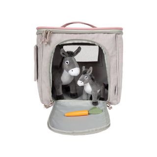 small foot | Spielset Esel mit Stall und Zubehör in der Tasche