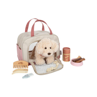small foot | Hund mit Tasche und Pflege-Set rosa