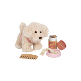 small foot | Hund mit Tasche und Pflege-Set rosa