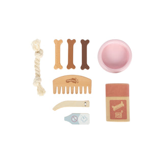 small foot | Hund mit Tasche und Pflege-Set rosa