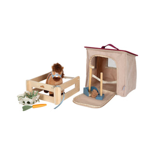 small foot | Spielset Pferd mit Stall und Zubehör in der Tasche