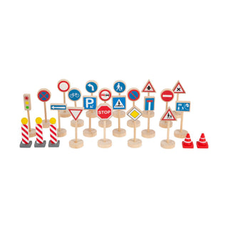 small foot | Verkehrsschilder-Set für Spielautos und Eisenbahnen