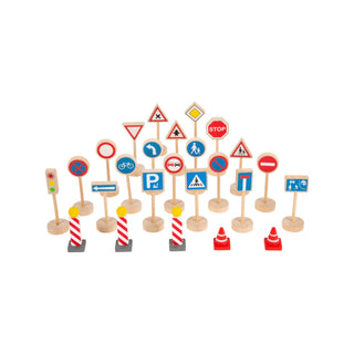 small foot | Verkehrsschilder-Set für Spielautos und Eisenbahnen