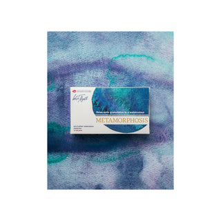 WHITE NIGHTS | Metamorphosis granulierendes Aquarellfarben-Set 12 x 1/1 Näpfchen Metallkasten