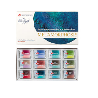 WHITE NIGHTS | Metamorphosis granulierendes Aquarellfarben-Set 12 x 1/1 Näpfchen im Karton